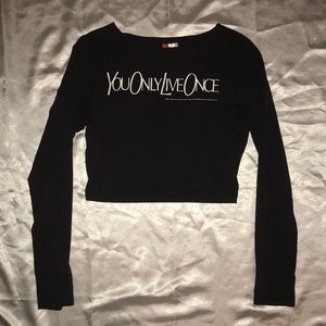 Long sleeve crop top